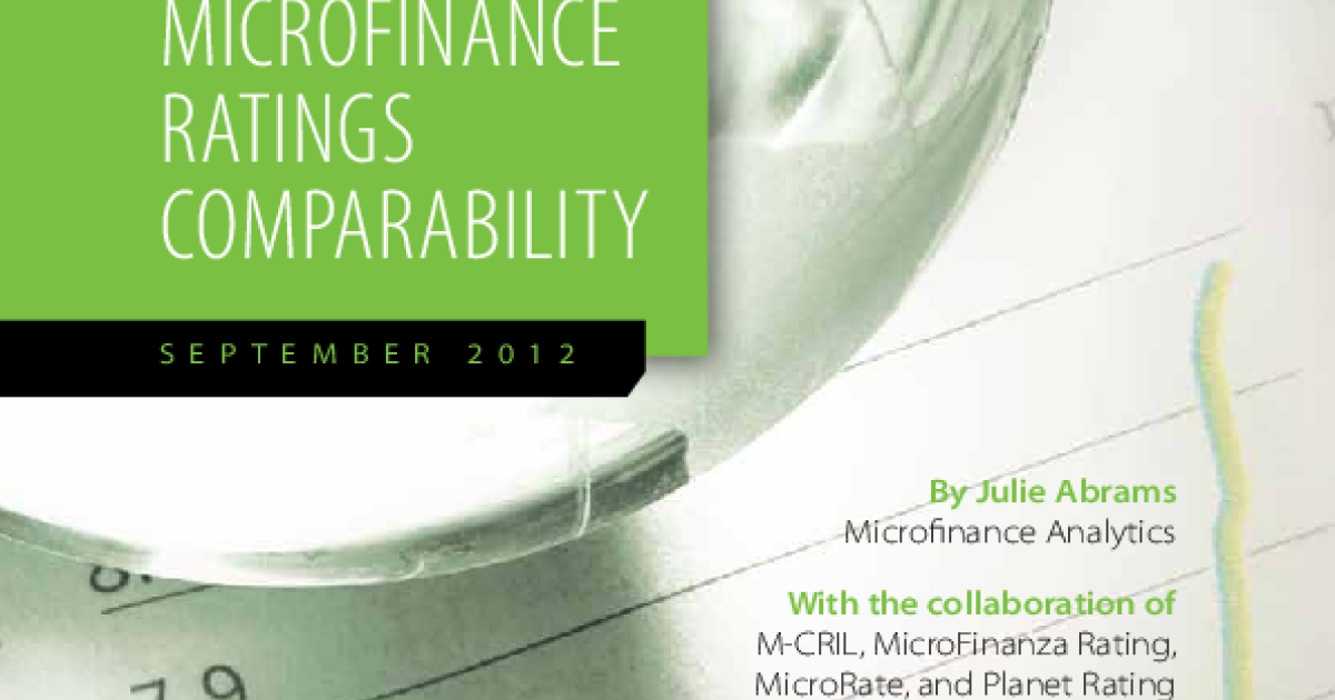 Global Microfinance Ratings Comparability | LiftFund