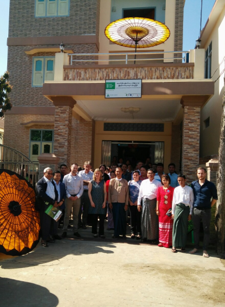 The newly opened WHH office in Pathein with all stakeholders for the project